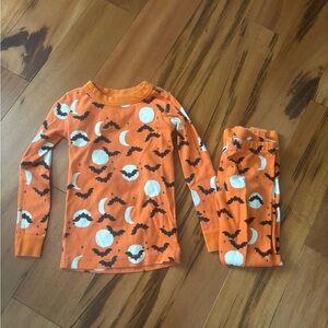 Orange Bat and Moon Kids Pajamas